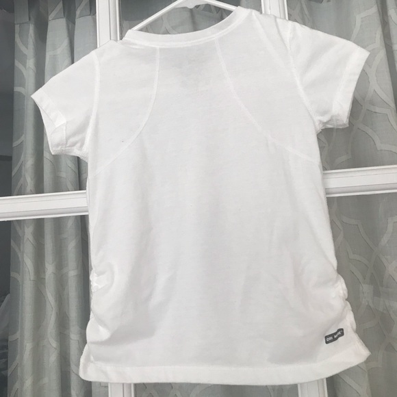 Danskin Now size 6-6X white t-shirt with rouching - Picture 2 of 5